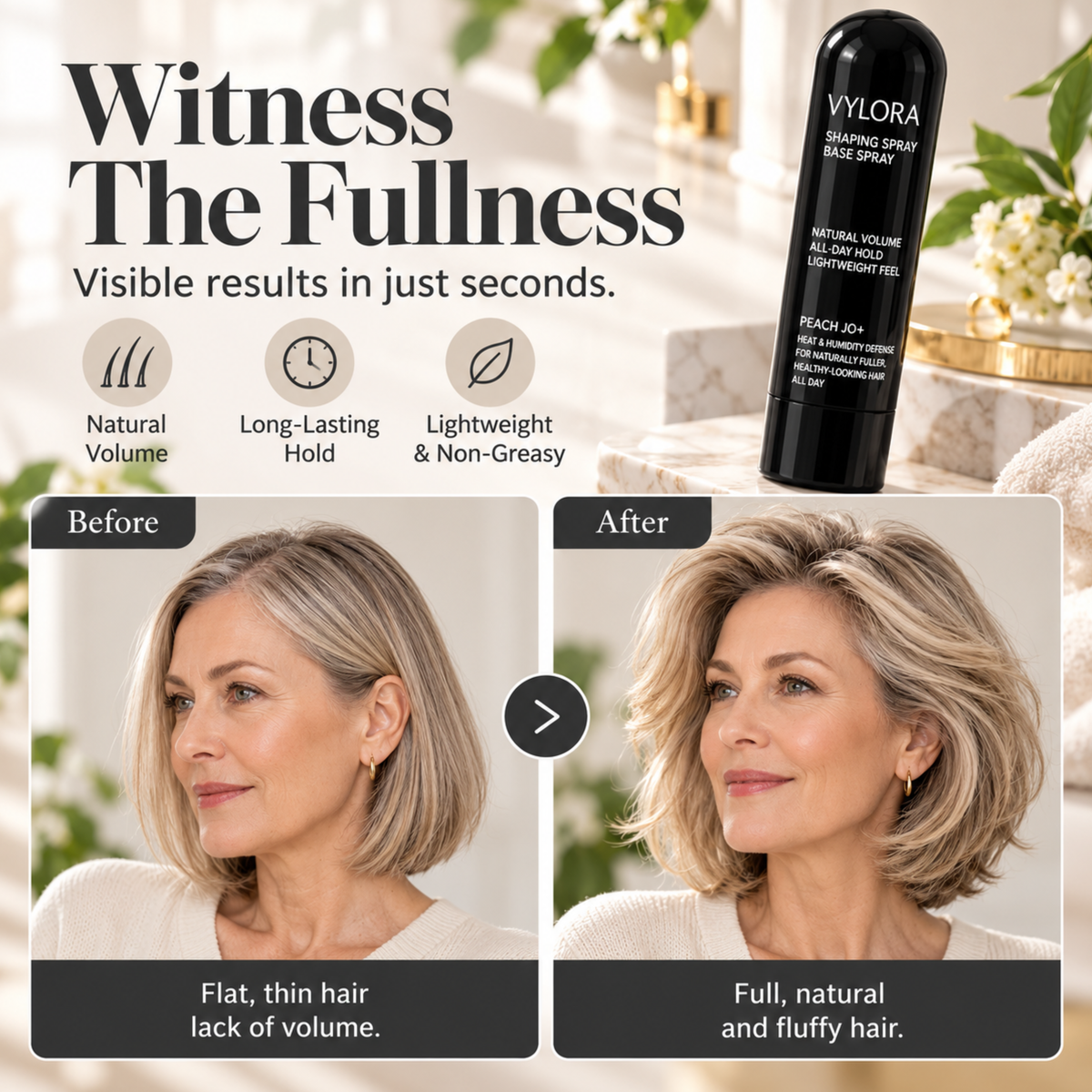 Vylora | Instant Root Lift & Volumising Mist