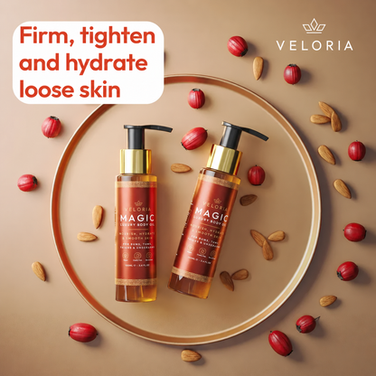Veloria Firming Body Oil | Perfect for arms, chest, thighs and tums.