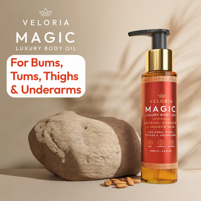 Veloria Firming Body Oil | Perfect for arms, chest, thighs and tums.