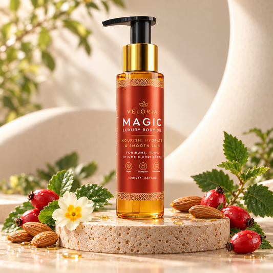 Veloria Firming Body Oil | Perfect for arms, chest, thighs and tums.