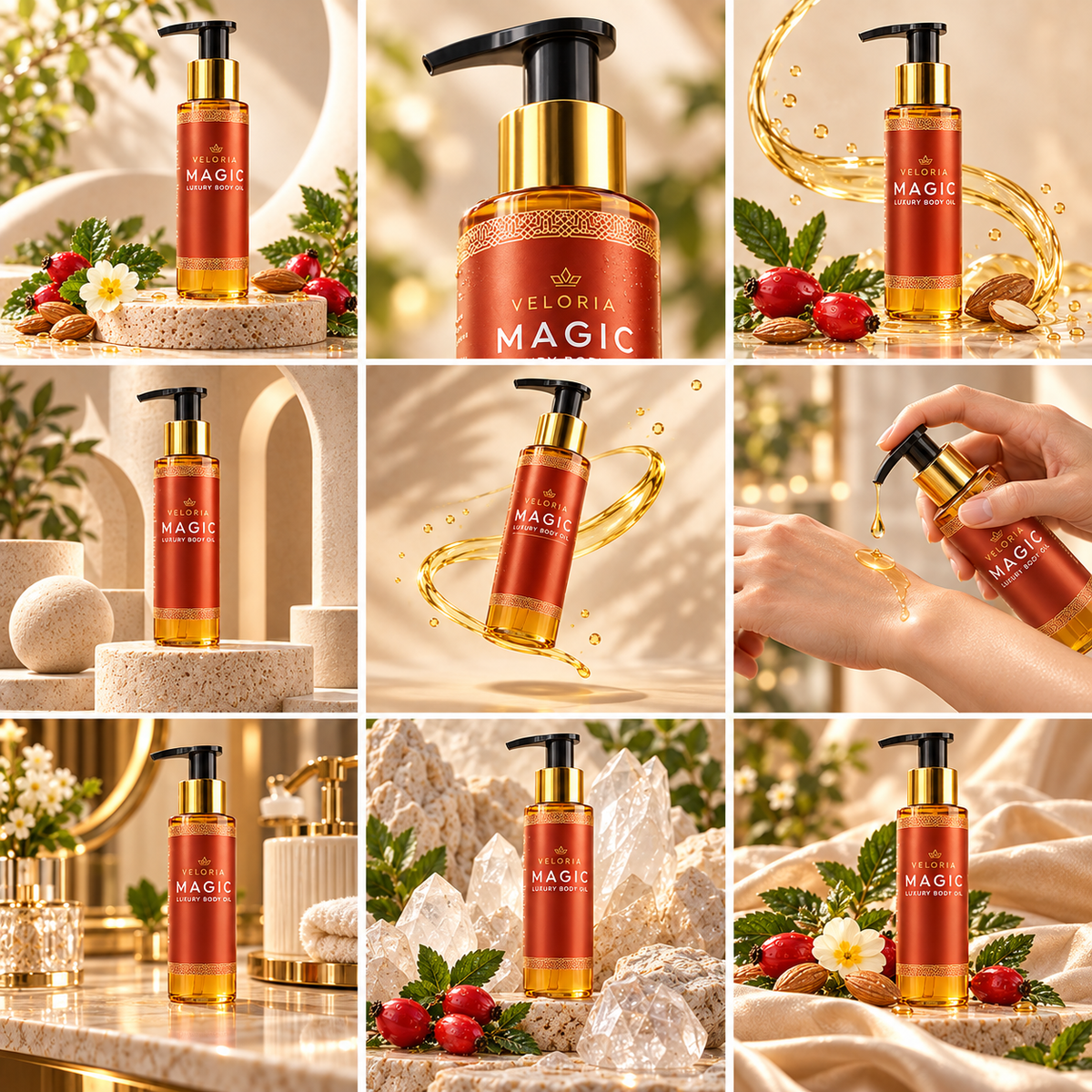 Veloria Firming Body Oil | Perfect for arms, chest, thighs and tums.