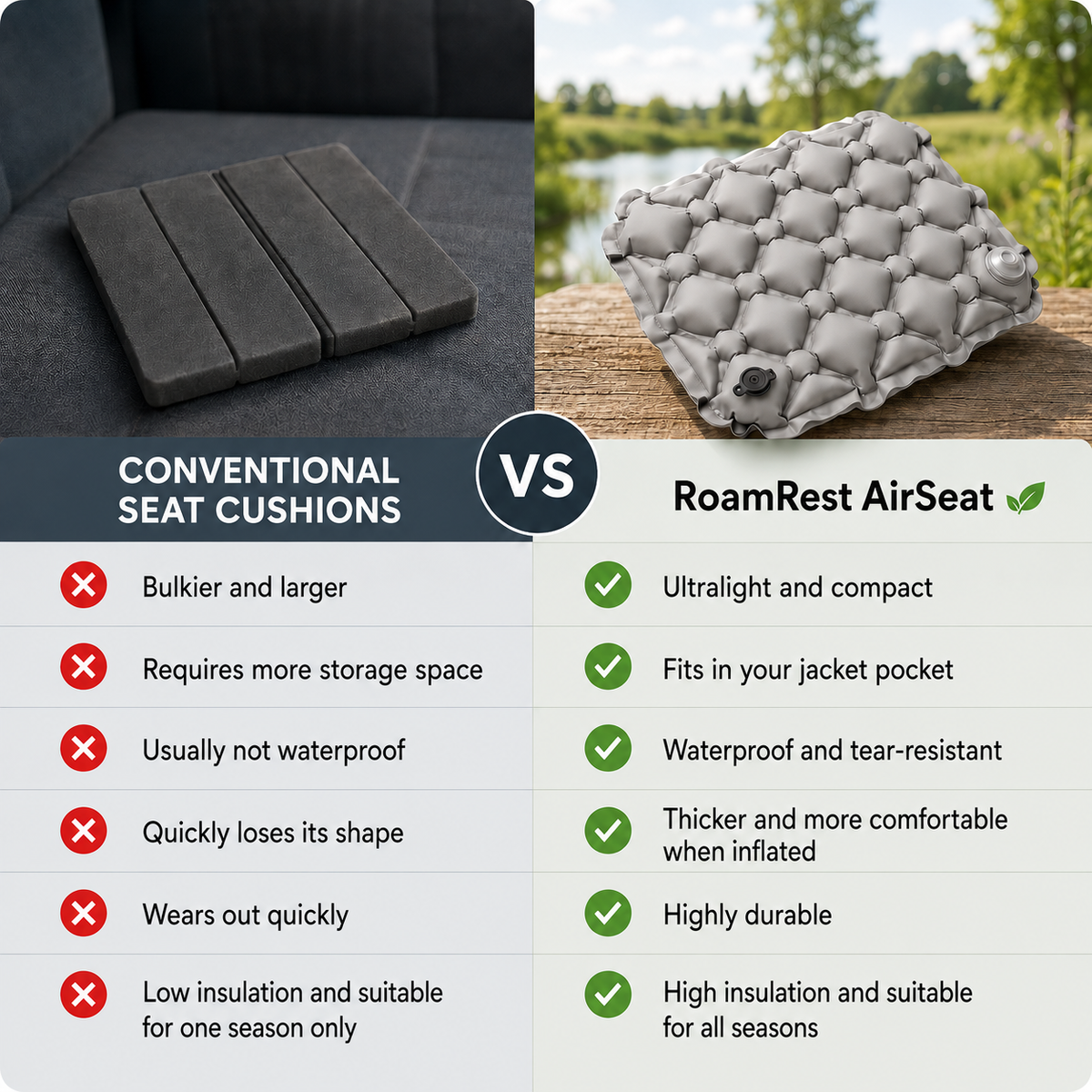 RoamRest™ AirSeat - Comfort That Goes Wherever You Go
